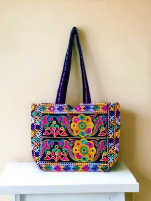 Multicolored Embroidered Banjara Style Traditional Handcrafted Tote Bag for Women & Girls 