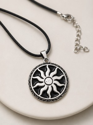 Vintage Apollo Amulet Sun God Pendant Round Stainless Steel Necklace Jewelry Gift