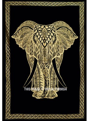 Bohemian African Elephant Tapestry Wall Hanging Twin Size Cotton Bedding Throw Tapestry 