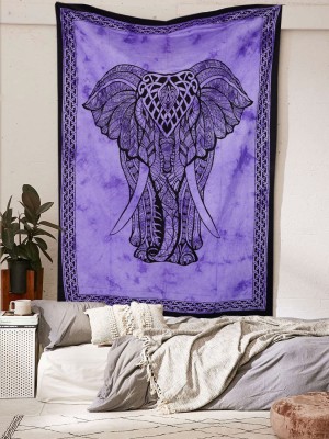 Bohemian African Elephant Tapestry Wall Hanging Twin Size Cotton Bedding Throw Tapestry 