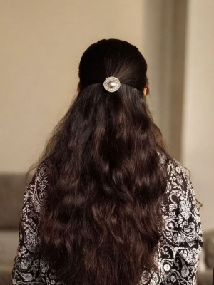 Elegant Silver Oxidized Hair Pin Stylish Designer Hair Jewellery Accessories for Girls