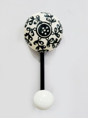 Boho Colorful Hand Painted Porcelain Ceramic Wall Hook for Towel & Accessories