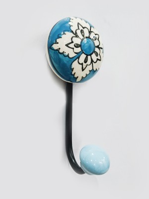 Boho Colorful Hand Painted Porcelain Ceramic Wall Hook for Towel & Accessories
