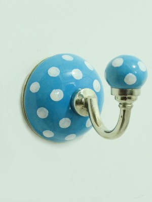 Unique Polka Dots Decorative Ceramic Wall Hook Coat Hanger Towel Hanger