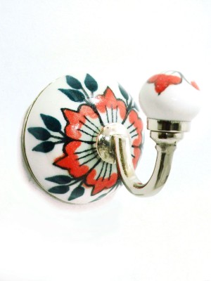 Bohemian Coat Towel Hanger Hand Painted Decorative Ceramic Wall Hook