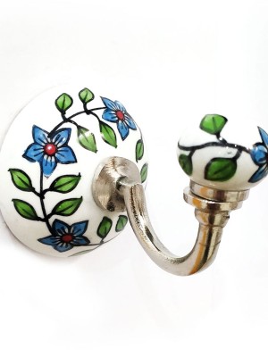 Unique Floral Design Colourful Wall Hook for Hanging Clothes Bathroom Kitchen Towel Hook