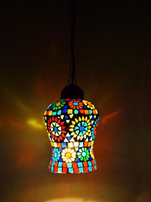 Colorful Moroccan Mosaic Glass Lamp Lantern Ceramic Ceiling Hanging Pendant Lamp
