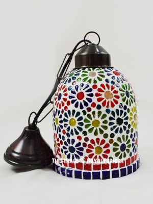 Floral Design Artistic Handmade Turkish Mosaic Ceiling Pendant Lamp Light