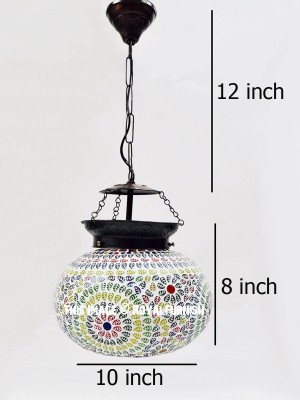 Turkish Style Mosaic Glass Ellipse Pendant Light Lamp Hanging Lantern Light
