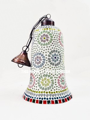Artistic Handmade & Unique Turkish Mosaic Pendant Light Lamp 8X12