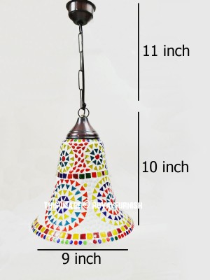 Bell Design Turkish Mosaic Glass Pendant Light Ceiling Hanging Lantern Lamp