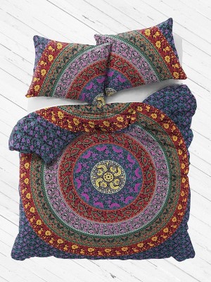 Plum & Bow Magical Bohochic Hippie Mandala Duvet Cover Set with 2 Pillow Covers