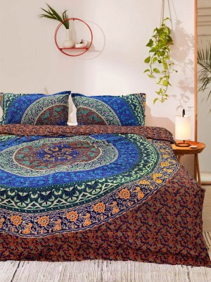 Plum & Bow Magical Bohochic Hippie Mandala Duvet Cover Set with 2 Pillow Covers