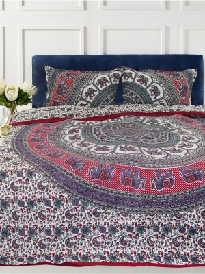 Bohemian Elephant Ring Mandala Bedding Duvet Covers Set with 2 Pillow Cases