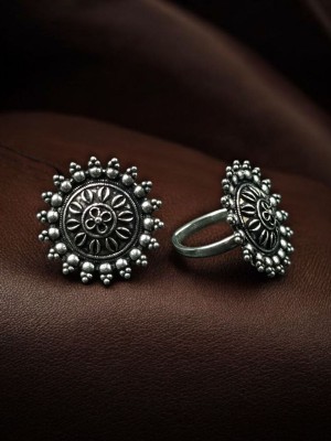 Antique Vintage Tribal Designer Silver Oxidized Adjustable Toe Ring