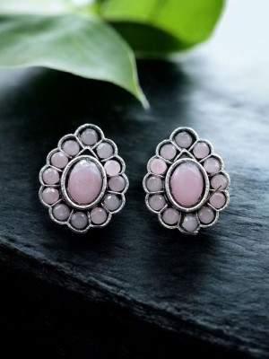 Exquisite Stone Work Silver Oxidized Toe Ring Ethnic Jewelry for Women