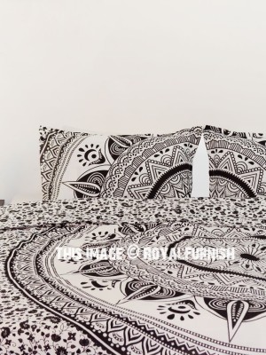 Sun Ombre Medallion Mandala Duvet Covers with Set of 2 Pillow Covers