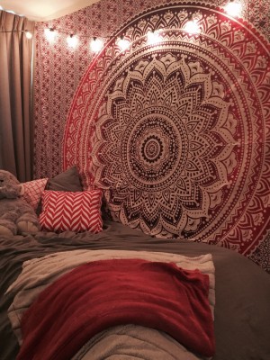 Hippie Ombre Mandala Wall Tapestry Large Cotton Beach Bedding Throw Boho Wall Hanging