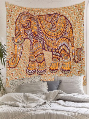 Hippie Psychedelic Illusion Wall Tapestry Trippy Colorful Elephant Tapestry Wall Hanging