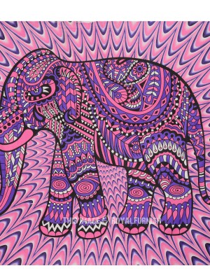 Hippie Psychedelic Illusion Wall Tapestry Trippy Colorful Elephant Tapestry Wall Hanging