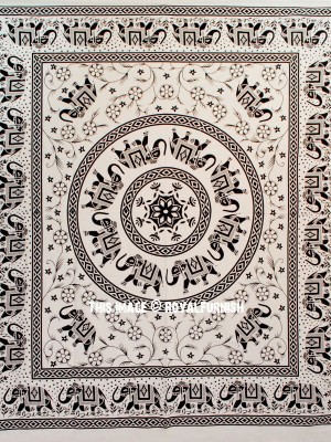 Large Hippie Multi Elephant Wall Tapestry Cotton Fabric Wall Hanging Queen Bedding Bedspread