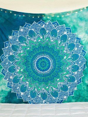 Multi Bohochic Mandala Wall Tapestry Small Twin Cotton Wall Hanging for Room Decoration