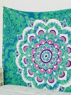 Multi Bohemian Mandala Wall Tapestry Large Queen Cotton Wall Hanging for Gypsy Room Decor