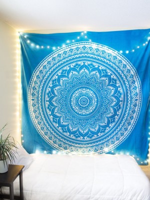 Classic Bohemian Mandala Tapestry Wall Hanging Cotton Large Queen Bedspread Hippie Decor