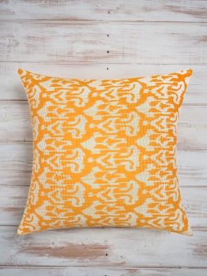 24" Big Bohemian ZigZag Ikat Pattern Kantha Decorative Indian Throw Pillow Cover Couch Cushion Cover