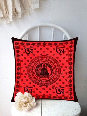 16" Lotus Buddha & Auspicious OM Printed Throw Pillow Case Yoga & Meditation Theme Cushion Cover