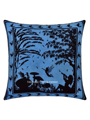 16" Multi Alice in Wonderland Throw Pillow Cover Hippie Decorative Tie Dye Fairy Land Cushion Cover