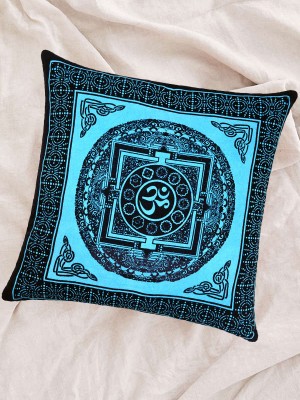 16" Tibetan Aum OM Symbol Printed Throw Pillow Case Yoga & Meditation Decorative Cushion Cover