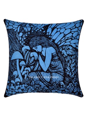 16" Hippie Tie Dye Forestcore Fairy Tale Queen Celtic Decorative Square Throw Pillow Cushion Cover