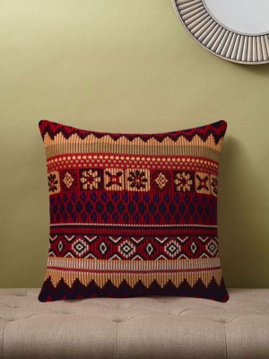 16" Boho Colorful Turkish Pattern Handloom Textured Tribal Jacquard Square Throw Pillow Cushion Cover