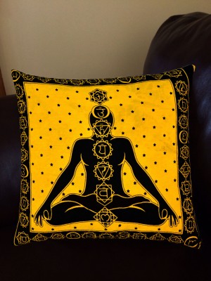 16" Tibetan Yoga Chakras OM Printed Throw Pillow Case Meditation Theme Hippie Cushion Cover