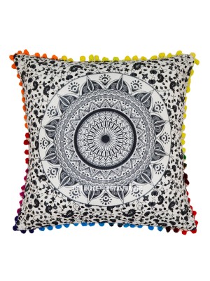 16" Boho Chic Mandala New Ombre Cushion Cover Cotton Square Decorative Throw Pillow Cover