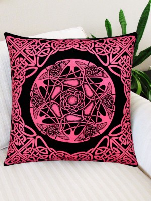 Black Multi Hippie Decorative Celtic Star Knot Square Throw Pillow Cotton Tie Dye Cushion Cover 16x16