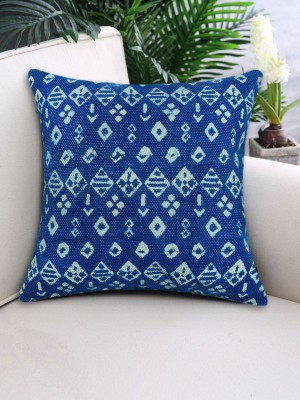 16" Cotton Indigo Blue Mudcloth Cushion Cover Square Boho Decorative Rug Throw Pillow Case