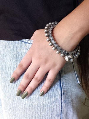 Traditional Rajasthani Bangdi Kangan Kada Silver Oxidised Adjustable Bracelet Bohemian Bangle