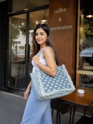 Bohemian Jute Tote Bag Ethnic Rajasthani Kaudi Beaded Embellished Stylish Shoulder Bag for Women