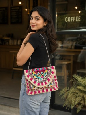 Unique Boho Gypsy Bag Vintage Handmade Beaded Embellished Crossbody Bag for Women Casual Outing