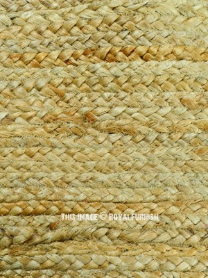 Handmade Reversible Natural Jute Sisal Hand Woven Braided Rugs - 3x5 Ft