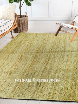 Handmade Reversible Natural Jute Sisal Hand Woven Braided Rugs - 4x6 Ft