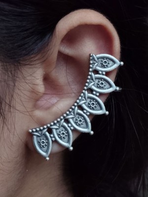Bohemian Designer Earcuff Earrings Rustic Silver Oxidized Earring Jewellery for Girls