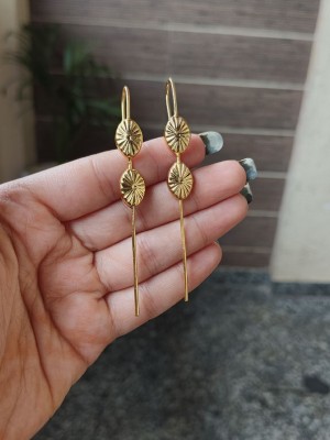 Elegant Gold Plated Needle Earcuff Earrings Beautiful Ear Wrap Earring Jewellery for Girls
