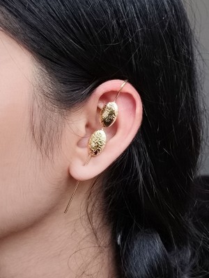Popular Gold Plated Needle Earcuff Earrings Elegant Ear Wrap Earring Jewellery for Women