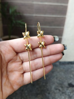 Unique Gold Plated Needle Earcuff Earrings Stunning Star Designer Earring Jewellery for Girls