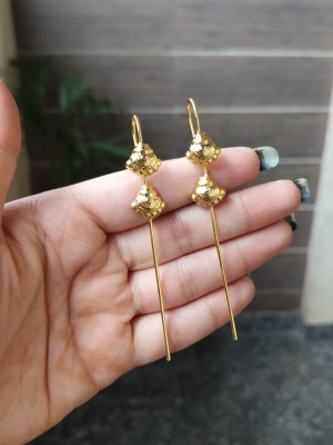 Special Trendy Designer Gold Plated Needle Earcuff Earrings Ear Wrap Jewellery for Girls