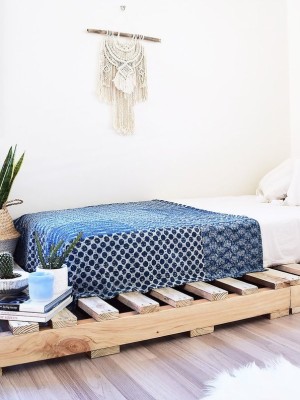 Jaipuri Hand Block Printed Indigo Kantha Quilt Cotton Twin Size Bedspread Blanket Throw