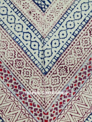 Multicolored Cotton Printed Area Rugs Bohemian Pattern Dhurrie Rug 3x5 Ft